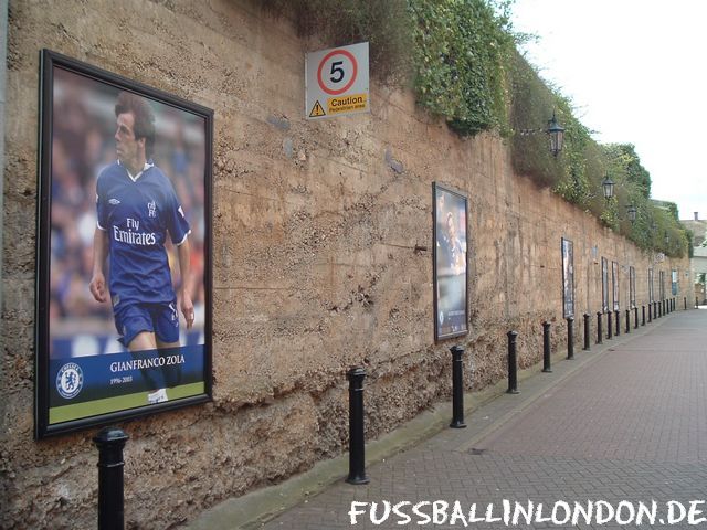 Stamford Bridge - Die alte Shed End Mauer - Chelsea FC - fussballinlondon.de