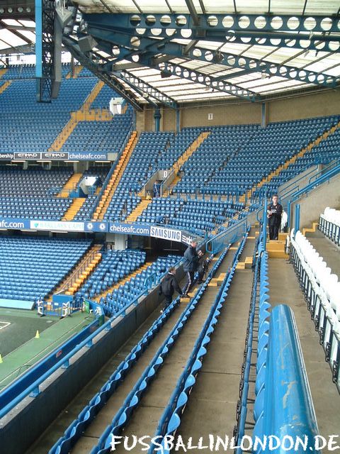 Stamford Bridge - Away Sector im Shed End (Gästebereich) - Chelsea FC - fussballinlondon.de