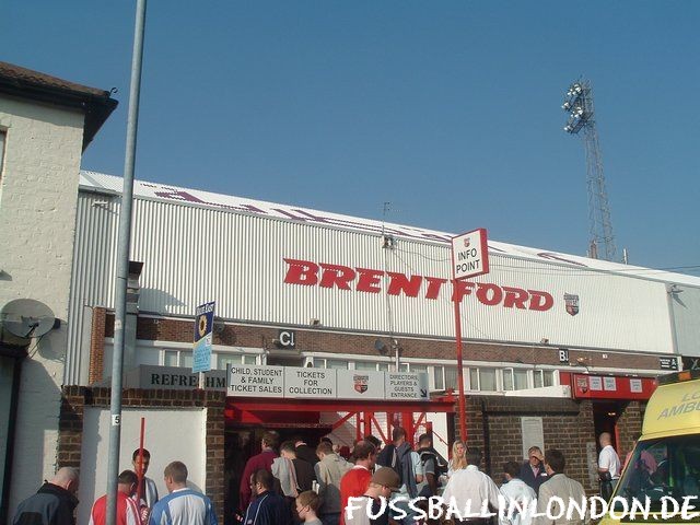 Brentford Stadt . Griffin Park Stadion Von Brentford Fc