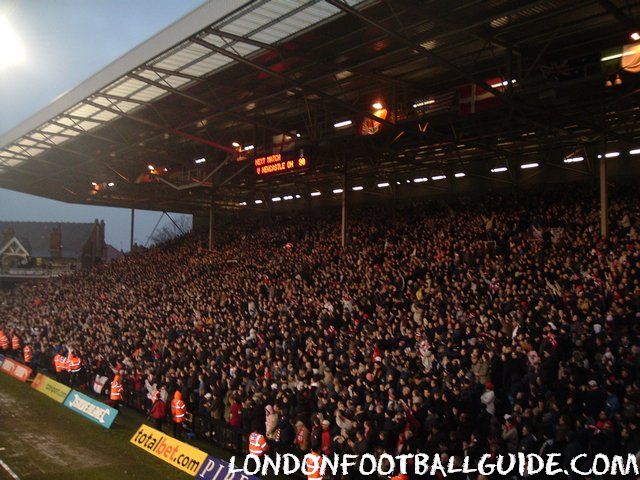 Craven Cottage - A packed away sector - Fulham FC - londonfootballguide.com